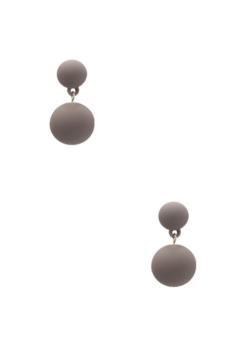 DOUBLE BALL DANGLE EARRING