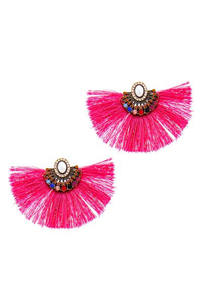 STYLISH FAN TASSEL MODERN EARRING