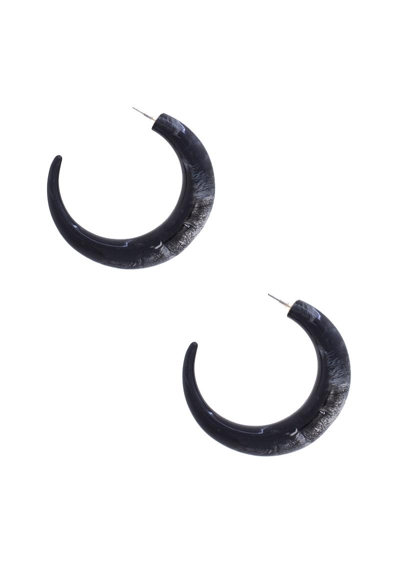 MARBLE CRESCENT EARRING