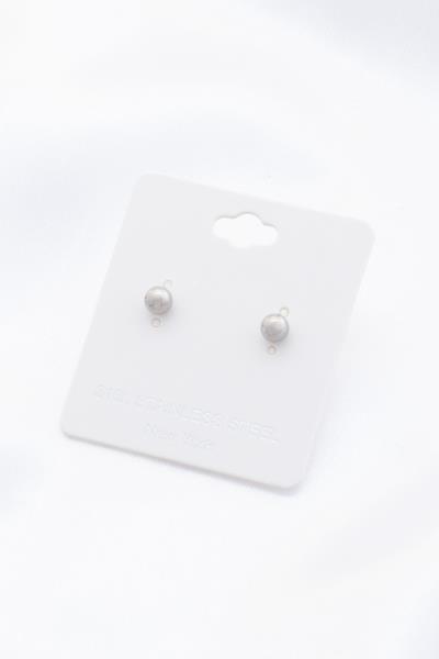 5MM METAL BALL BEAD STUD EARRING