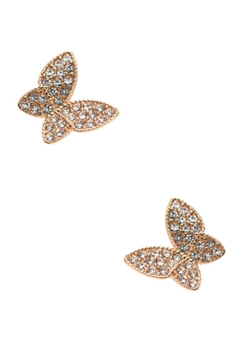 RHINESTONE BUTTERFLY EARRING