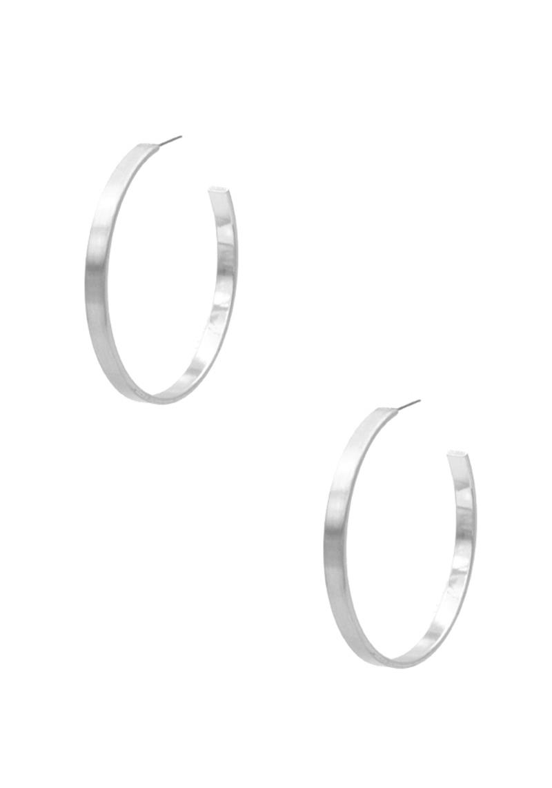 METAL FLAT HOOP EARRING