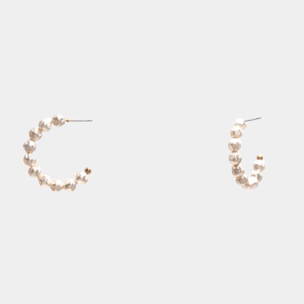 PEARL HOOP EARRING