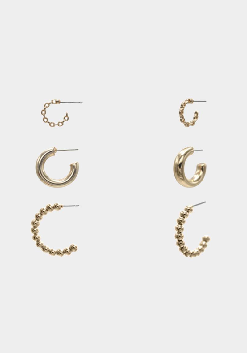 METAL CHAIN OPEN HOOP EARRING