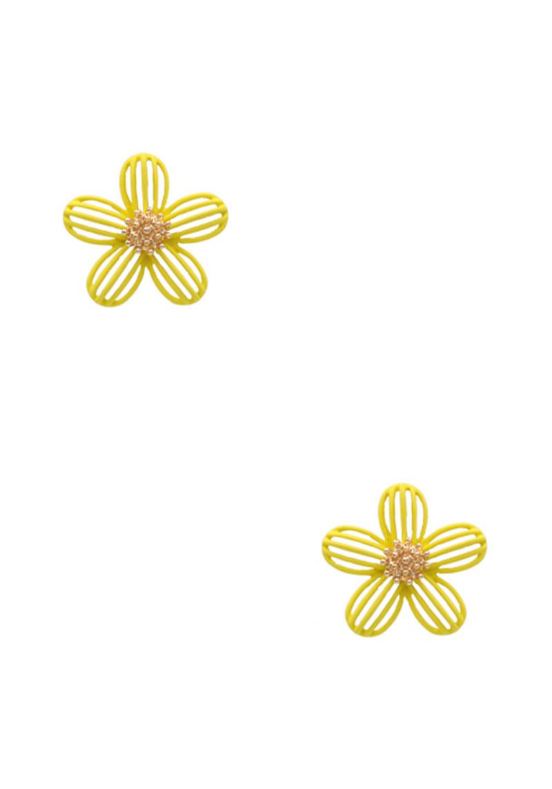 LASER CUT FLOWER EARRING