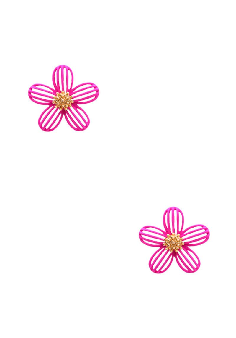 LASER CUT FLOWER EARRING