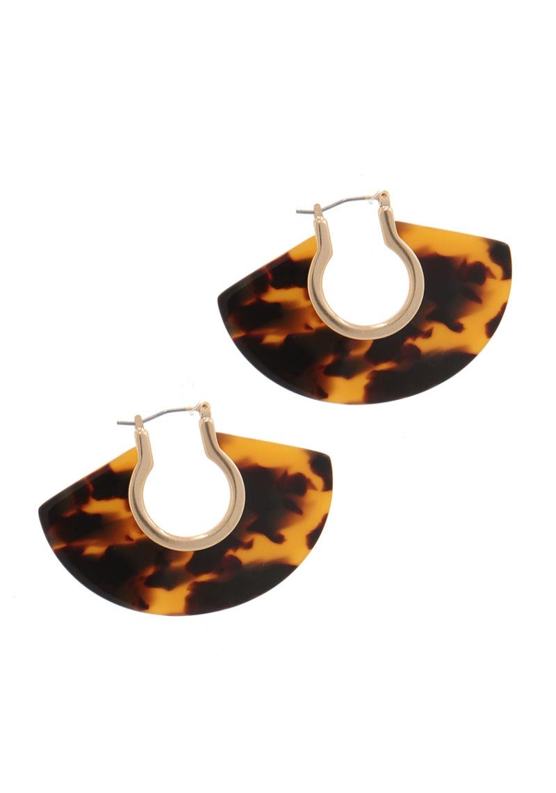 MODERN FAN ACCETATE EARRING