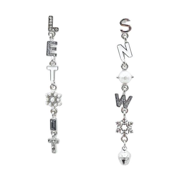 CHRISTMAS LET IT SNOW DANGLE EARRING