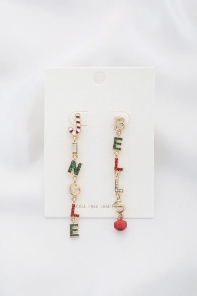 CHRISTMAS JINGLE BELLS DANGLE EARRING