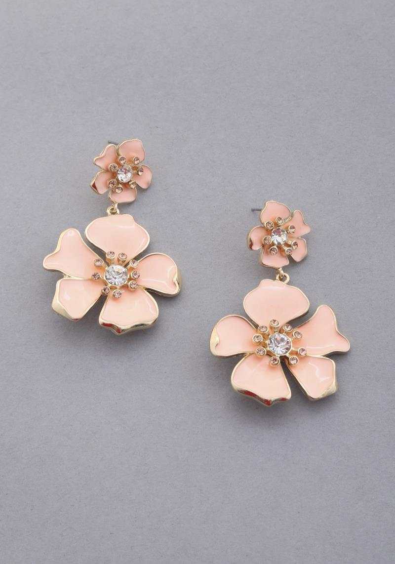FLOWER WIDE DANGLE EARRING