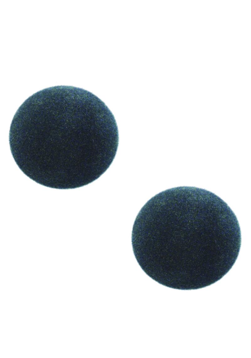 ROUND VELVET EARRING
