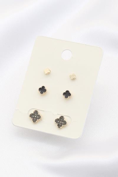 MOROCCAN SHAPE ASSORTE STUD EARRING SET