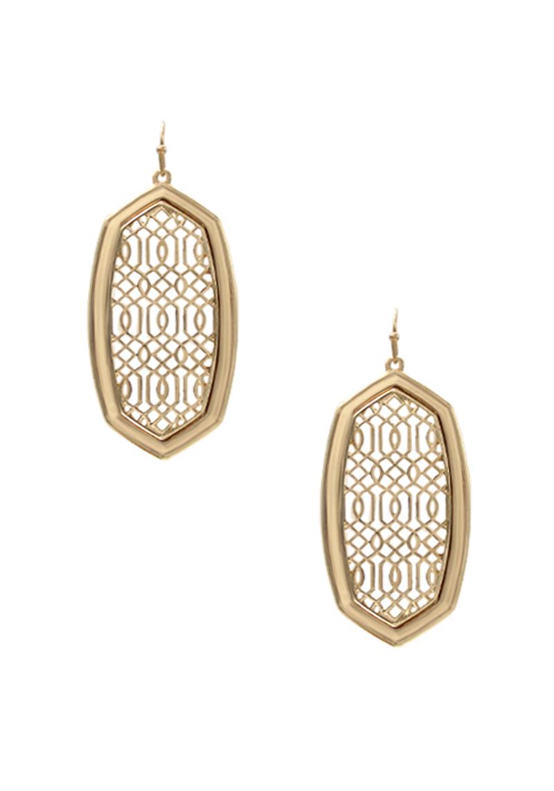 METAL ELEGANT DANGLE EARRING