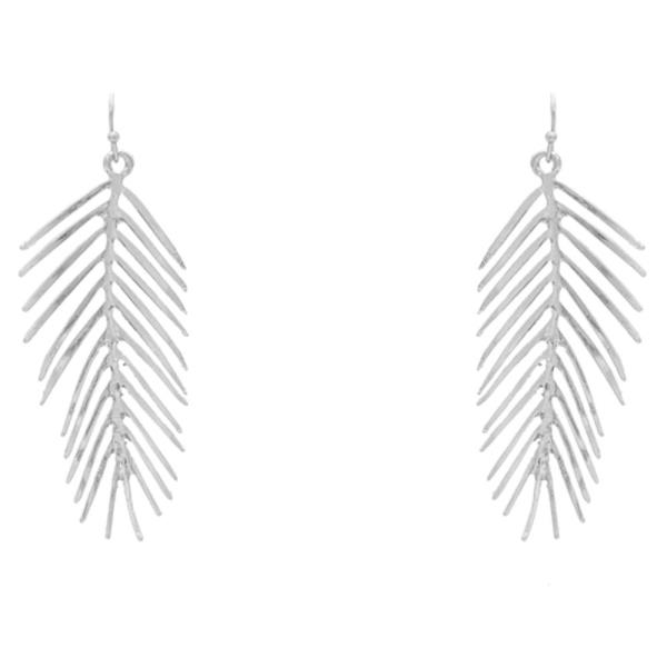 LEAF METAL DANGLE EARRING