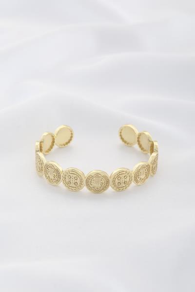 RELIGIOUS STAINLESS STEEL CUFF BRACELET