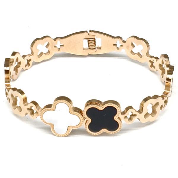 FLOWER HINGE METAL BRACELET