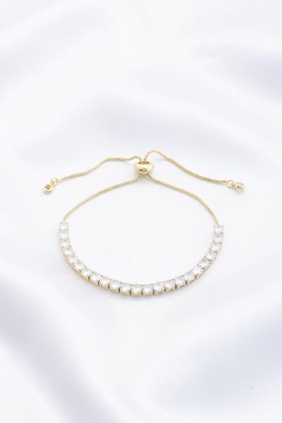 CRYSTAL SLIDE ADJUSTABLE STAINLESS STEEL BRACELET