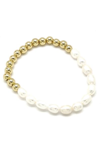 METAL PEARL BEAD BRACELET