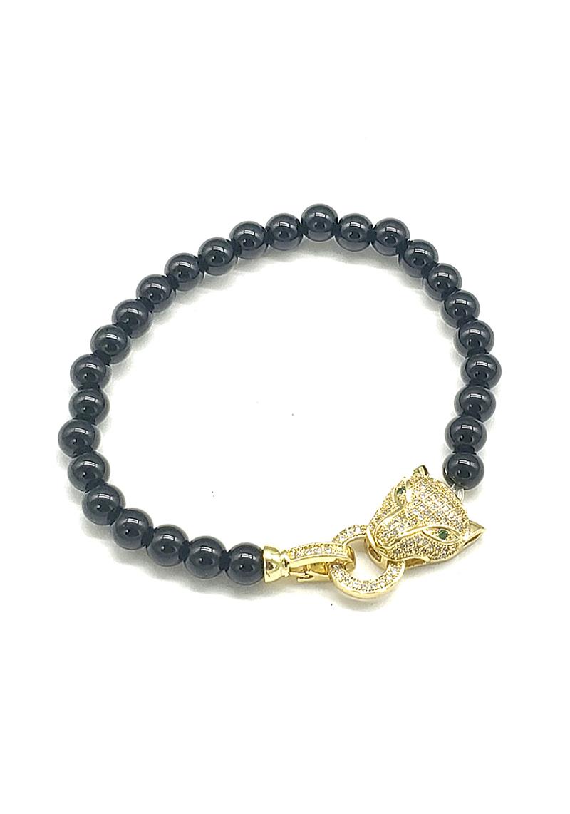 FASHION RHINESTONE ANIMAL COLOR STONE BEAD BRACELET
