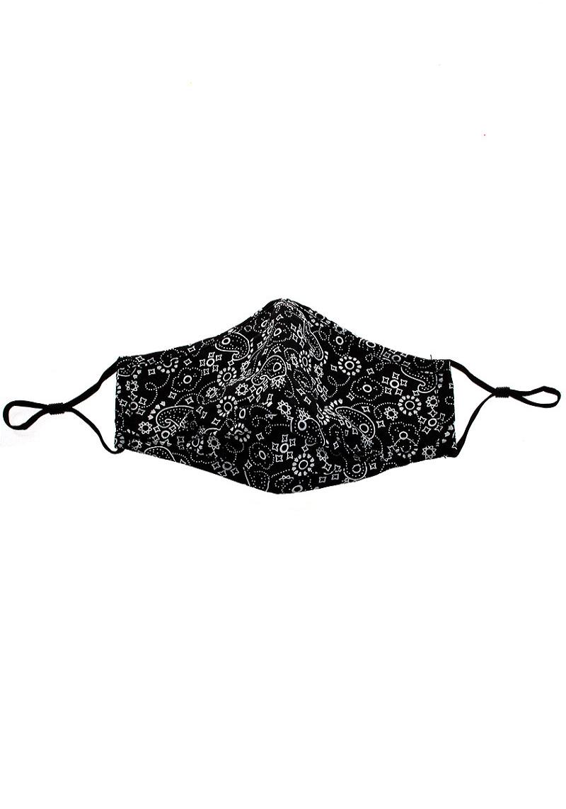 CHIC CUTE PAISLEY PRINT 3D FIT FOLDING MASK WITH FILTER POCKET