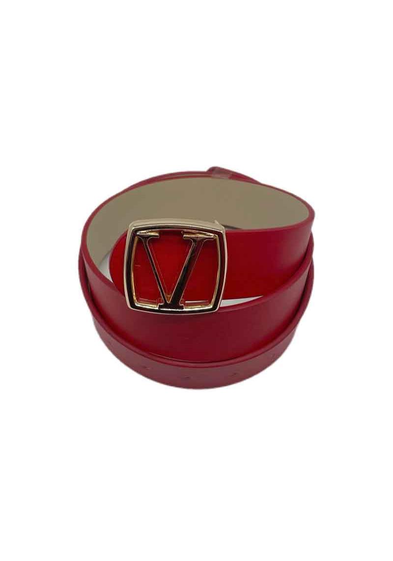 METAL V RECTANGLE BUCKLE BELT