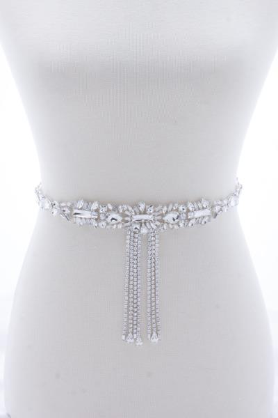 RHINESTONE BRIDAL DANGLE BELT