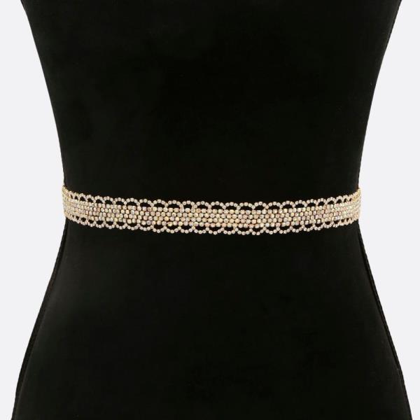 RHINESTONE SCALLOP EDGE BELT