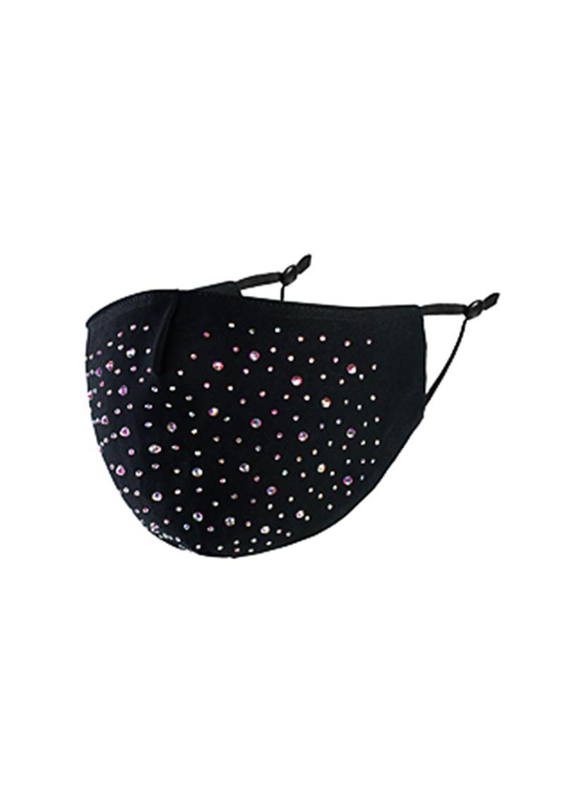 REUSABLE MULTI RHINESTONE ACCENT FACE MASK