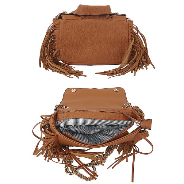 FASHION LEATHER FRINGE JACKET DESIGN CROSSBODY BAG