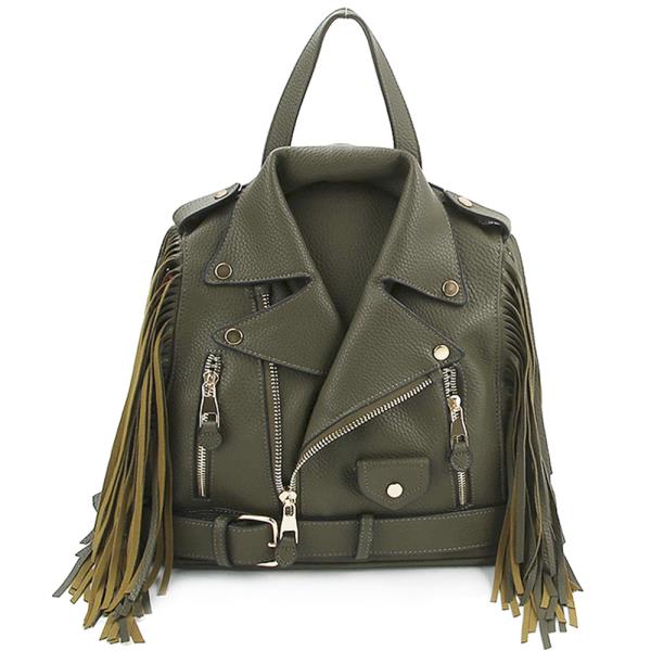 MODERN FRINGE MOTORCYCLE JACKET BACKPACK