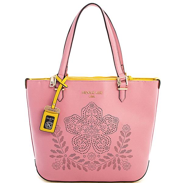 Nicole Lee STYLISH FLORAL DESIGN TOTE BAG