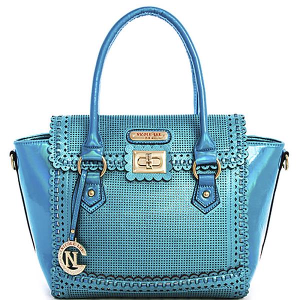 Nicole Lee STYLISH HOLOGRAM TINT CUTE SATCHEL WITH LONG STRAP