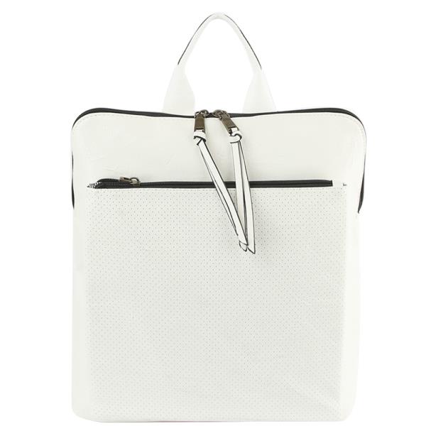 SMOOTH ZIPPER BOX SHAPE BACKPACK