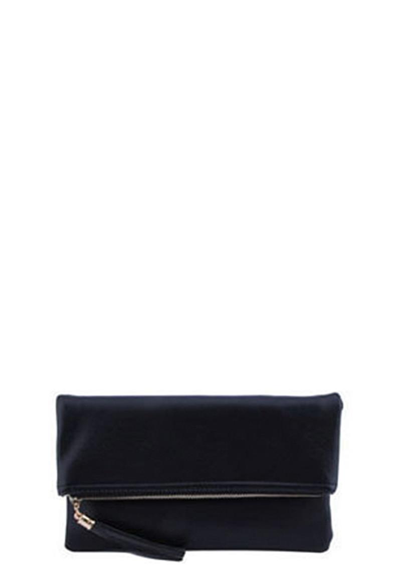 DESIGNER FOLDOVER PRINCESS CLUTCH WITH CHAIN.