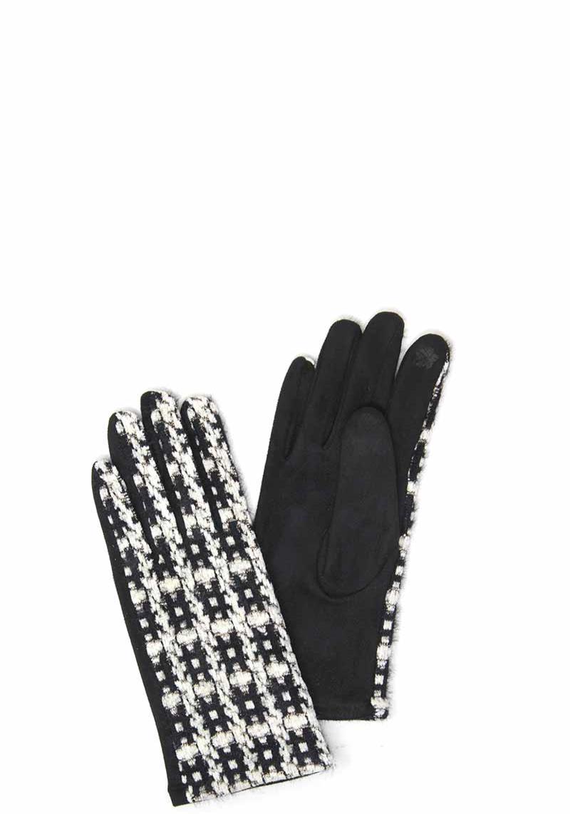 TWEED SMART TOUCH TWO TONE GLOVE