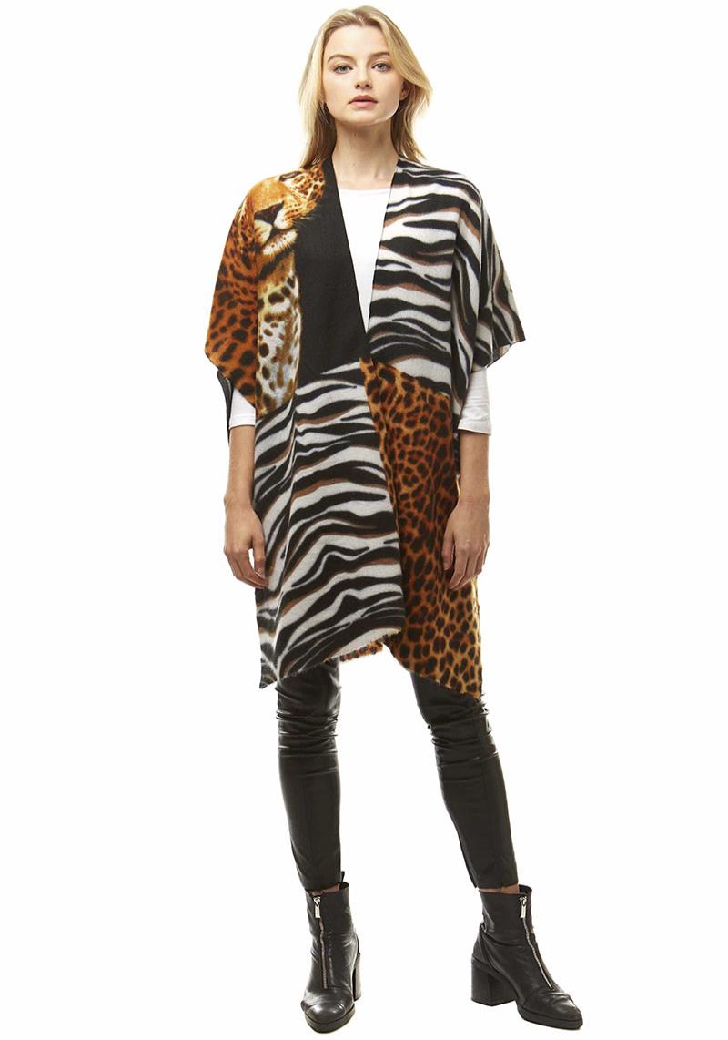 LEOPARD ANIMAL PRINT SHAWL
