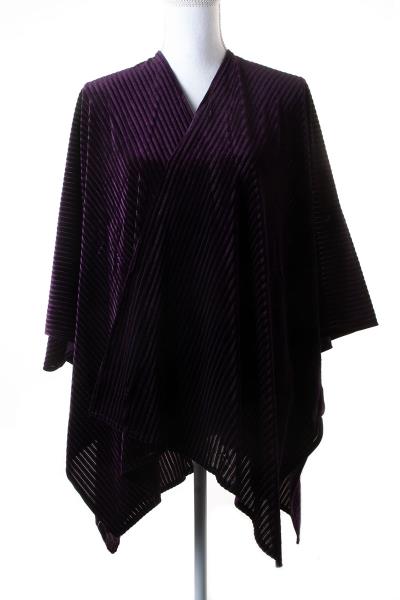 VELVET STRIPE PONCHO