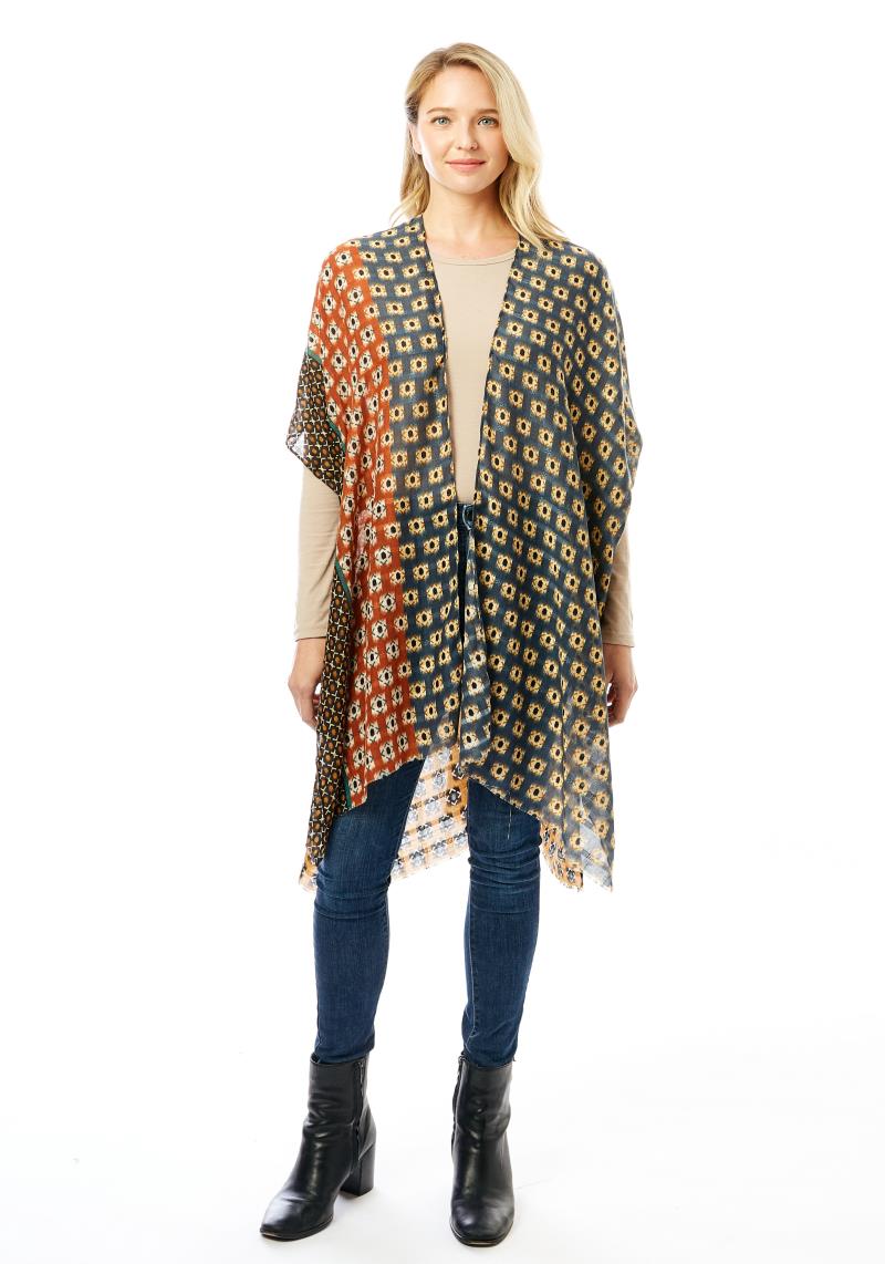 COLORFUL GEOMETRIC KIMONO