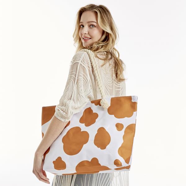 COW SPOT PRINT TOTE BAG