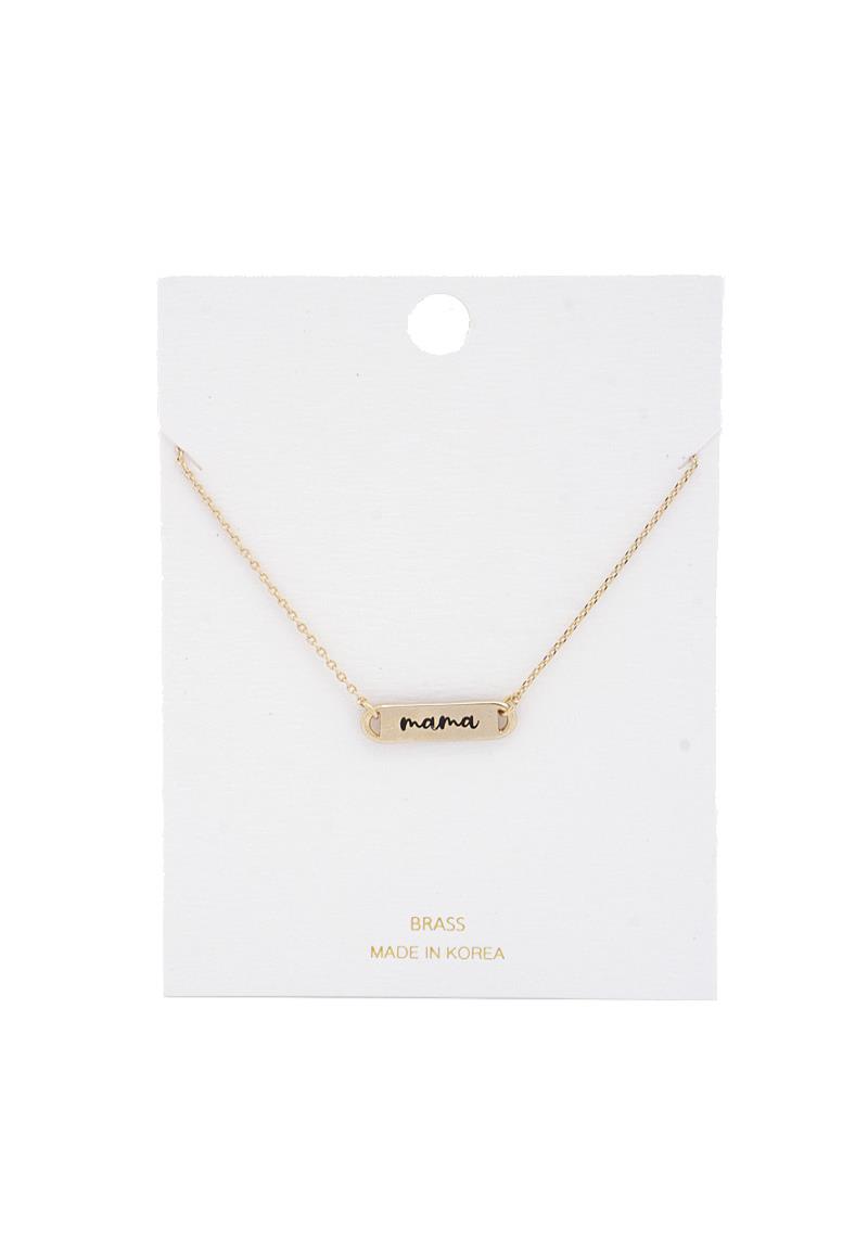 DAINTY MAMA METAL PENDANT NECKLACE