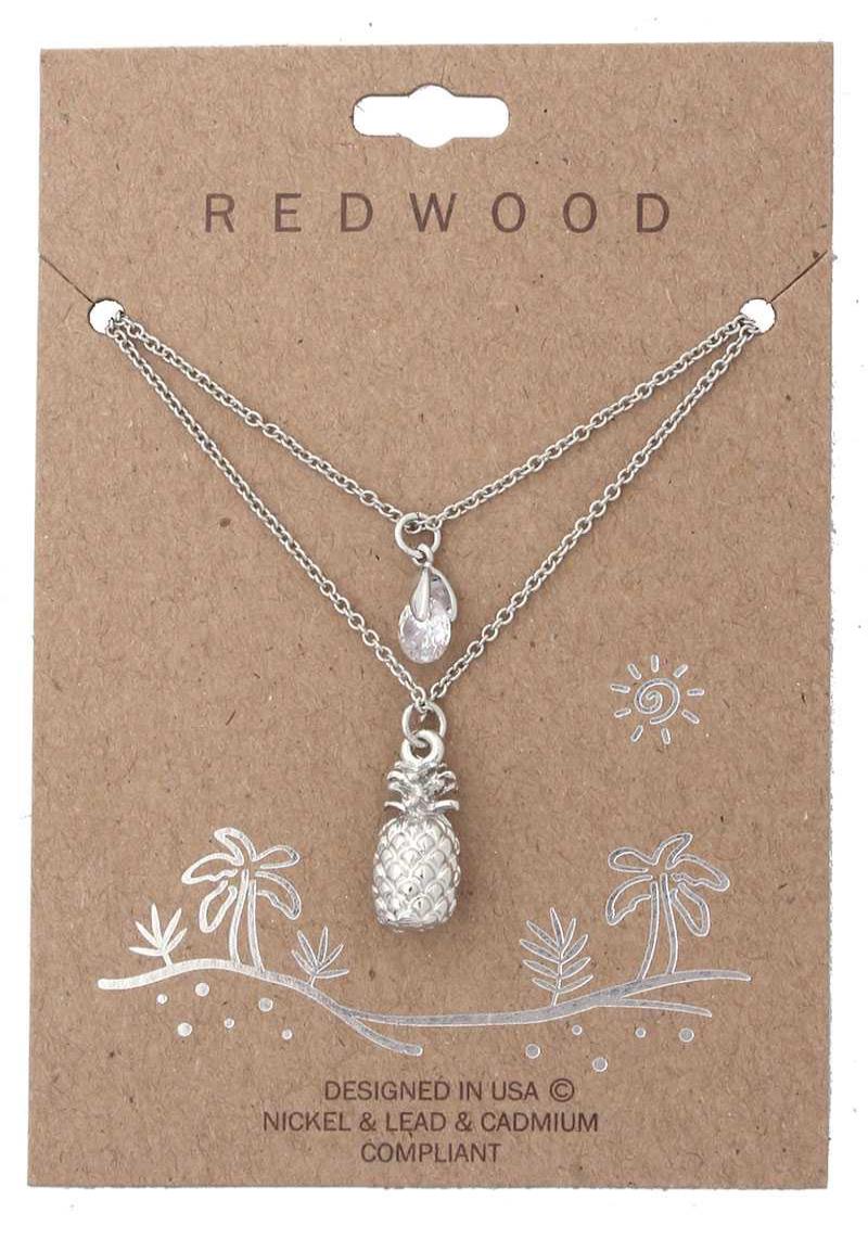 PINEAPPLE CHARM LAYERED NECKLACE