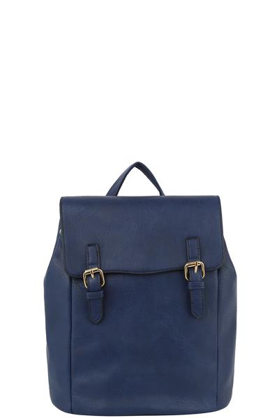 FASHION PLAIN BUCKLE CONVERTIBLE BACKPACK