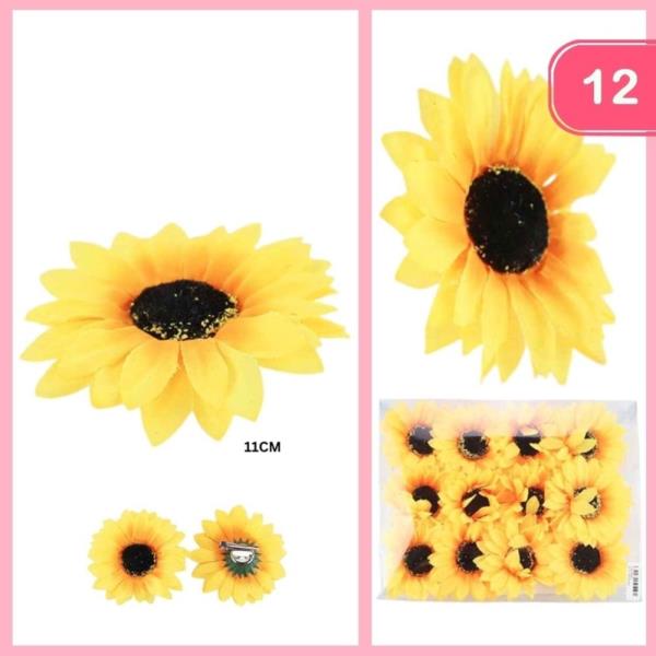 SUNFLOWER HAIR PIN (12 UNITS)