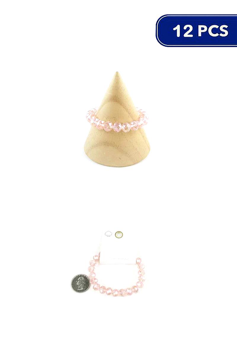 FASHION CRYSTALIZED BALL BEAD BRACELET (12 UNITS)