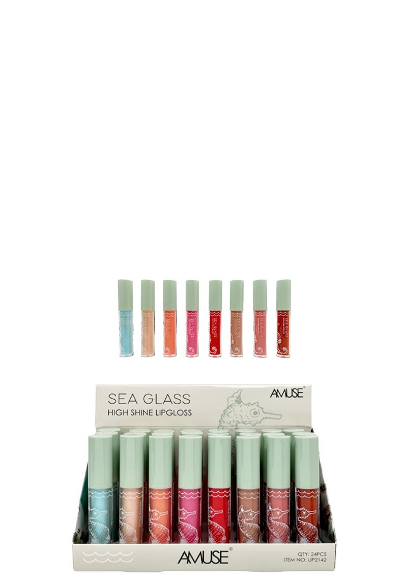 SEA GLASS HIGH SHINE LIPGLOSS 24 PCS