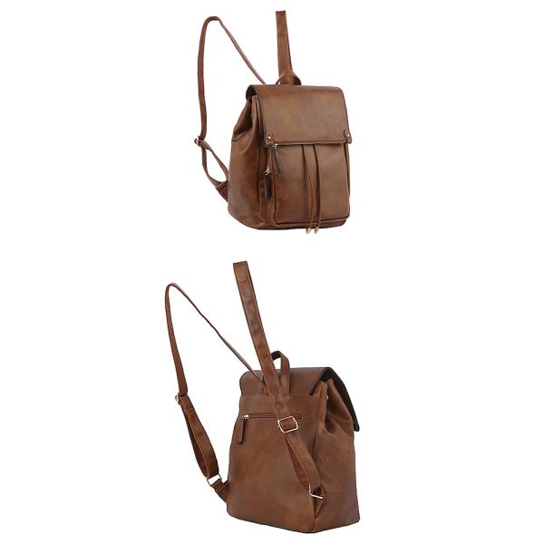 (ONLINE ONLY) SMOOTH PLAIN ZIPPER STRING BACKPACK