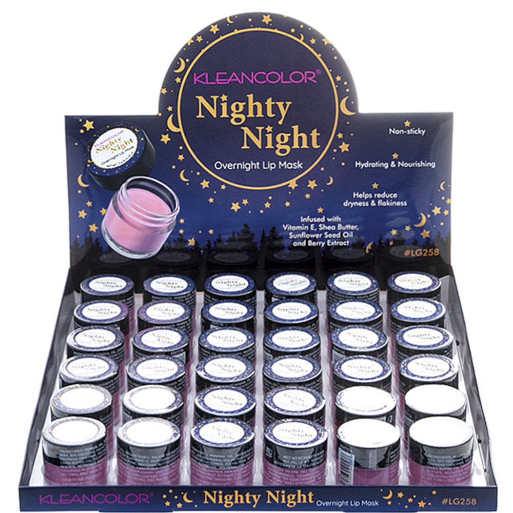KLEANCOLOR NIGHTY NIGHT OVERNIGHT LIP MASK 12 PCS