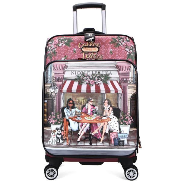 NICOLE LEE 20 INCH CARRY ON SUITCASE TRAVEL LUGGAGE