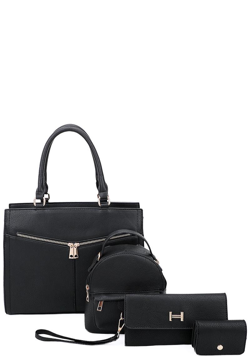 4IN1 FASHION TOTE BACKPACK CLUTCH AND COIN PURSE SET