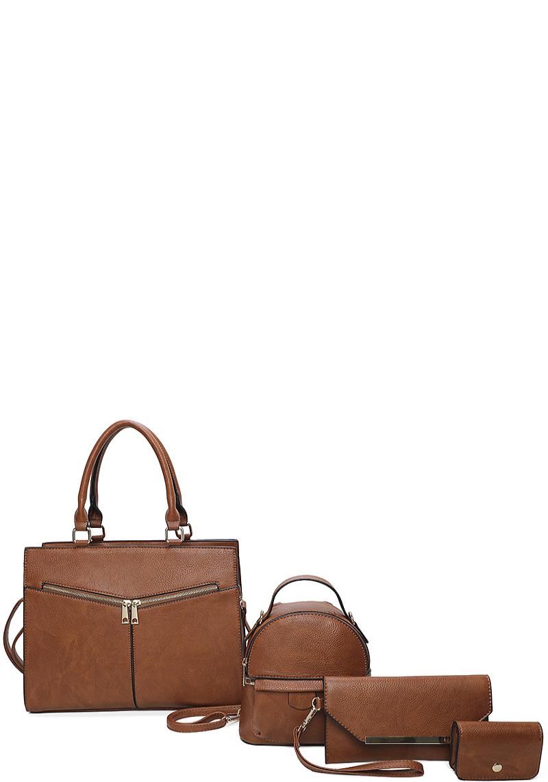 4IN1 FASHION TOTE BACKPACK CLUTCH AND COIN PURSE SET